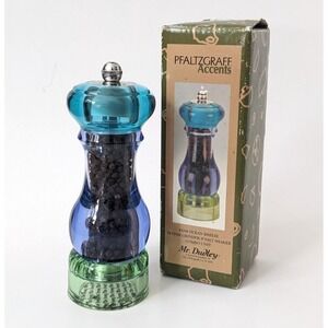 VTG 2001 Pfaltzgraff Ocean Breeze Lucite Salt Shaker & Pepper Grinder Mr. Dudley